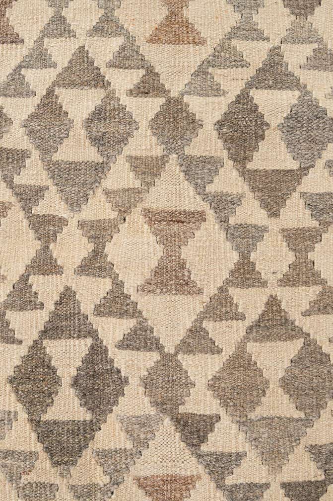 5' 3 x 6' 8 Hand Woven Kilim Maymana Wool Rug