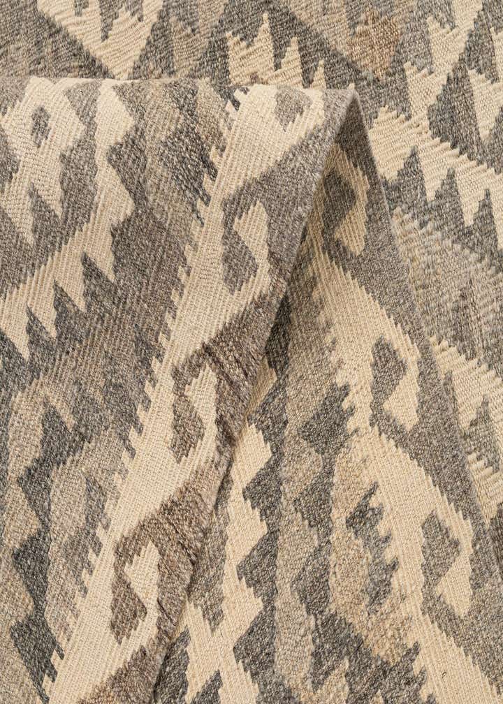 5' 3 x 6' 5 Hand Woven Kilim Maymana Wool Rug