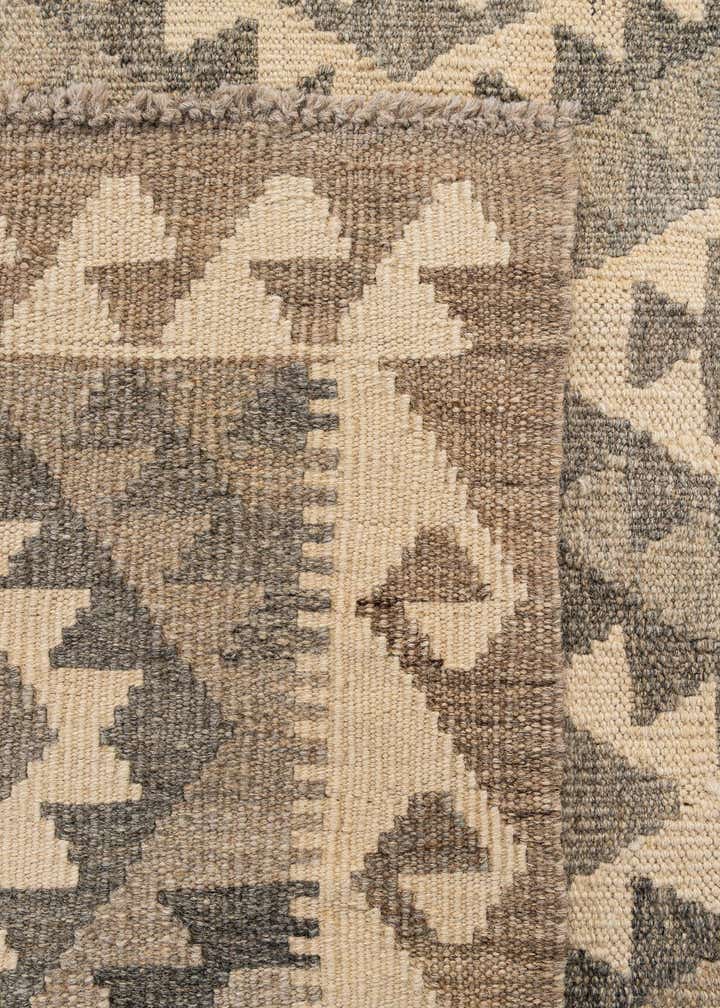 5' 3 x 6' 5 Hand Woven Kilim Maymana Wool Rug