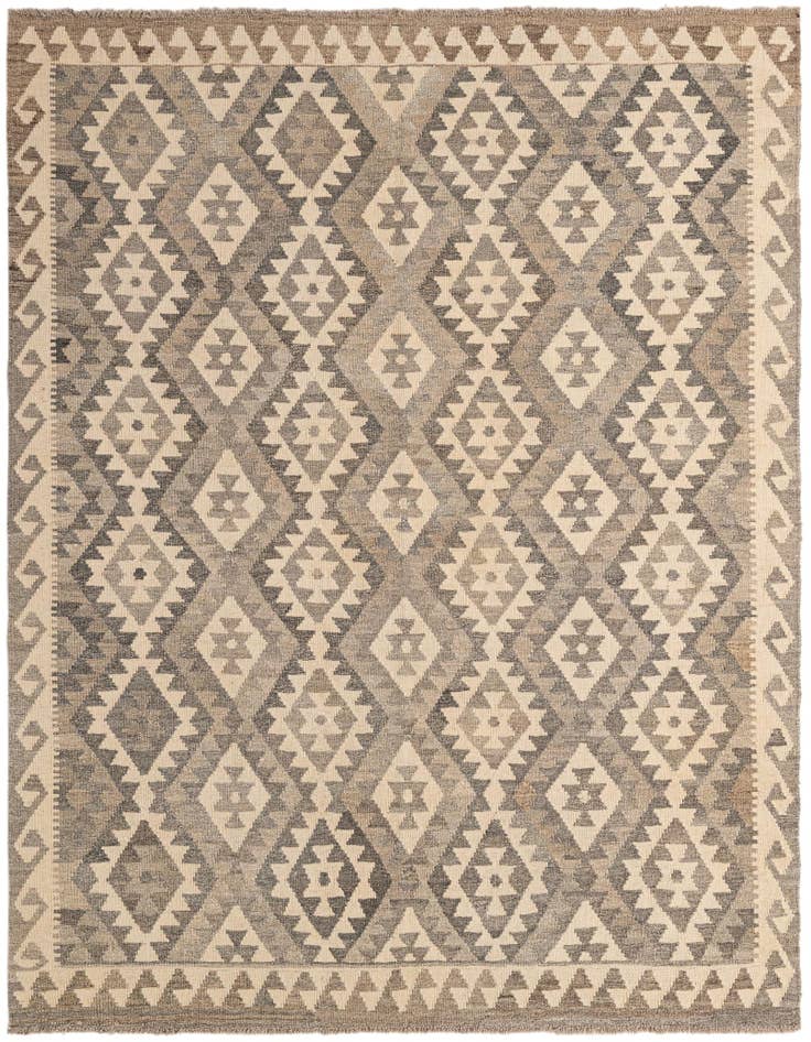 Detail image of 5' 3 x 6' 5 Hand Woven Kilim Maymana Wool Rug