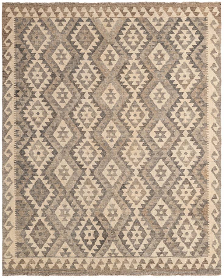 Detail image of 5' 3 x 6' 5 Hand Woven Kilim Maymana Wool Rug