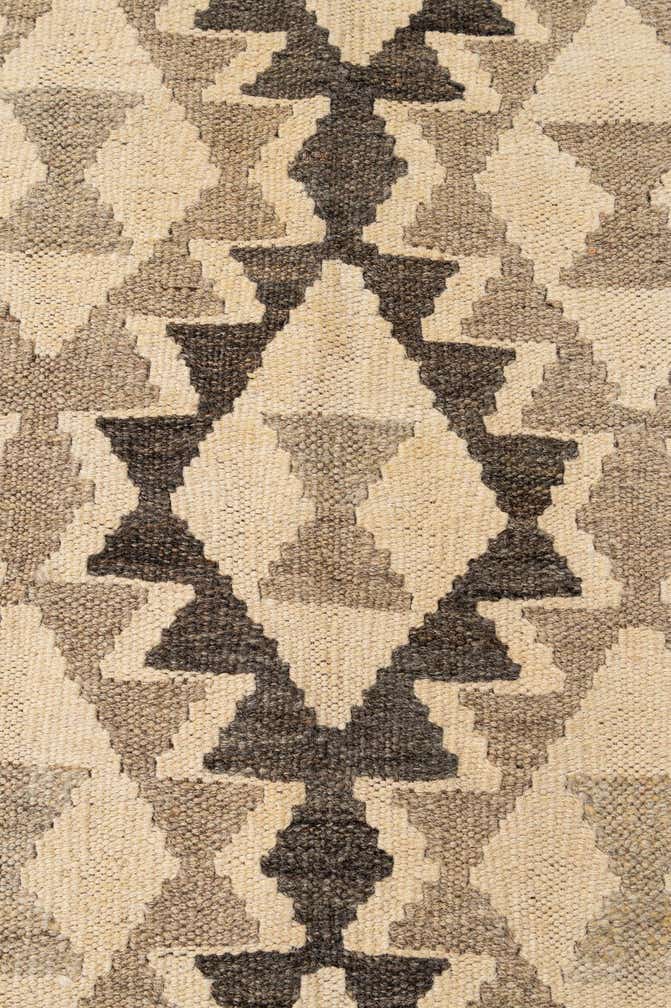 5' 2 x 6' 9 Hand Woven Kilim Maymana Wool Rug