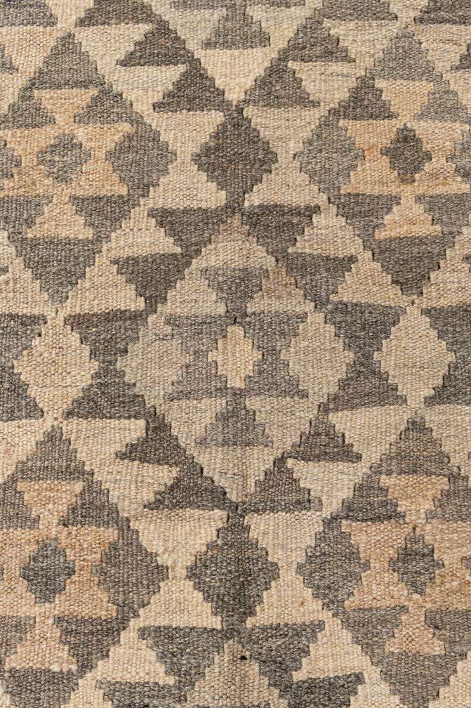 5' 2 x 6' 11 Hand Woven Kilim Maymana Wool Rug