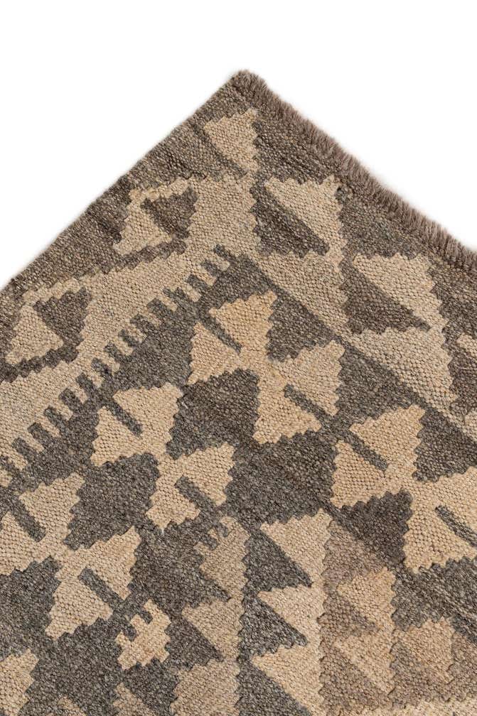 5' 2 x 6' 11 Hand Woven Kilim Maymana Wool Rug