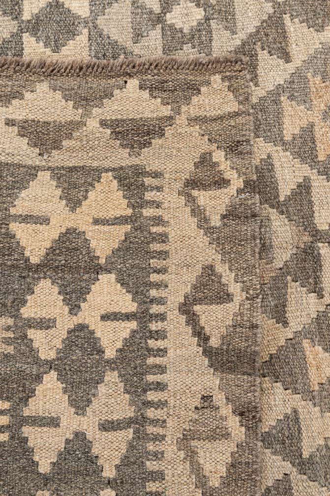 5' 2 x 6' 11 Hand Woven Kilim Maymana Wool Rug