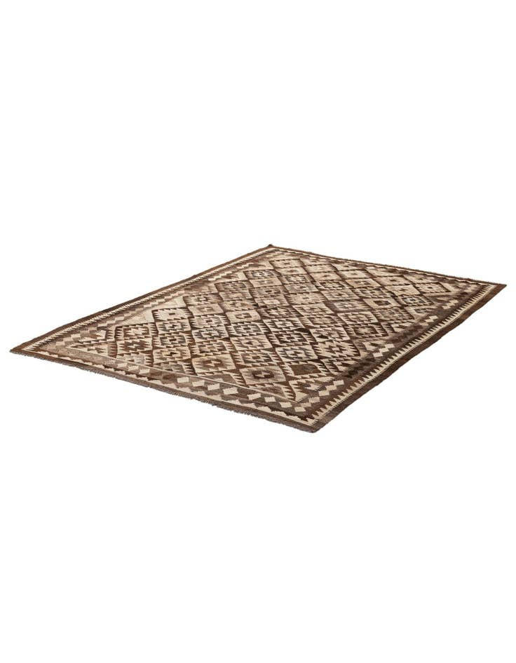 Detail image of 6' 7 x 8' 11 Hand Woven Kilim Maymana Wool Rug