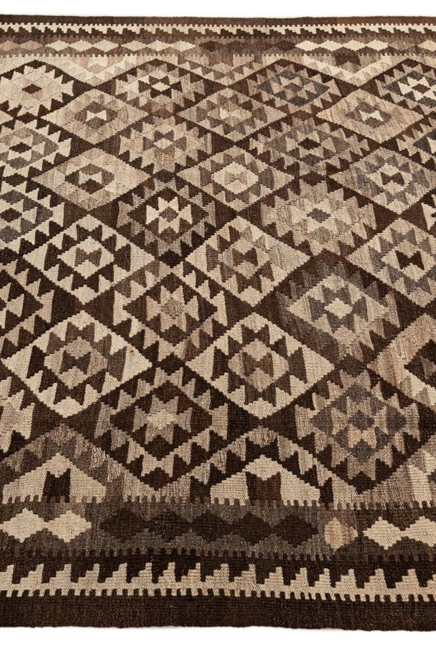 Detail image of 6' 7 x 8' 11 Hand Woven Kilim Maymana Wool Rug