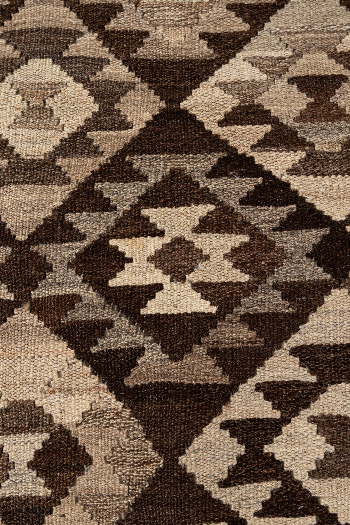 6' 7 x 8' 11 Hand Woven Kilim Maymana Wool Rug
