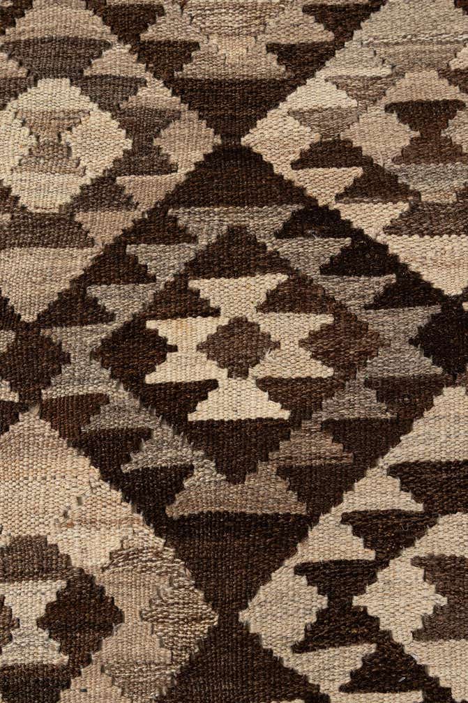 6' 7 x 8' 11 Hand Woven Kilim Maymana Wool Rug