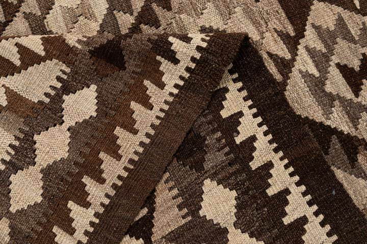 6' 7 x 8' 11 Hand Woven Kilim Maymana Wool Rug