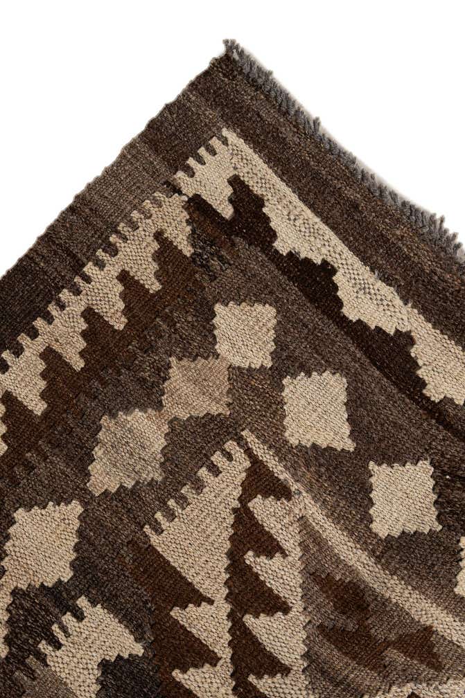 6' 7 x 8' 11 Hand Woven Kilim Maymana Wool Rug