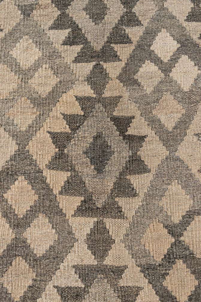 6' 9 x 9' 7 Hand Woven Kilim Maymana Wool Rug