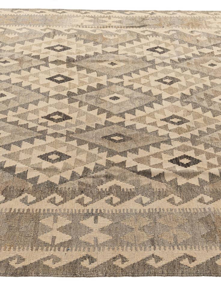 Detail image of 6' 8 x 9' 6  Hand Woven Kilim Maymana Wool Rug