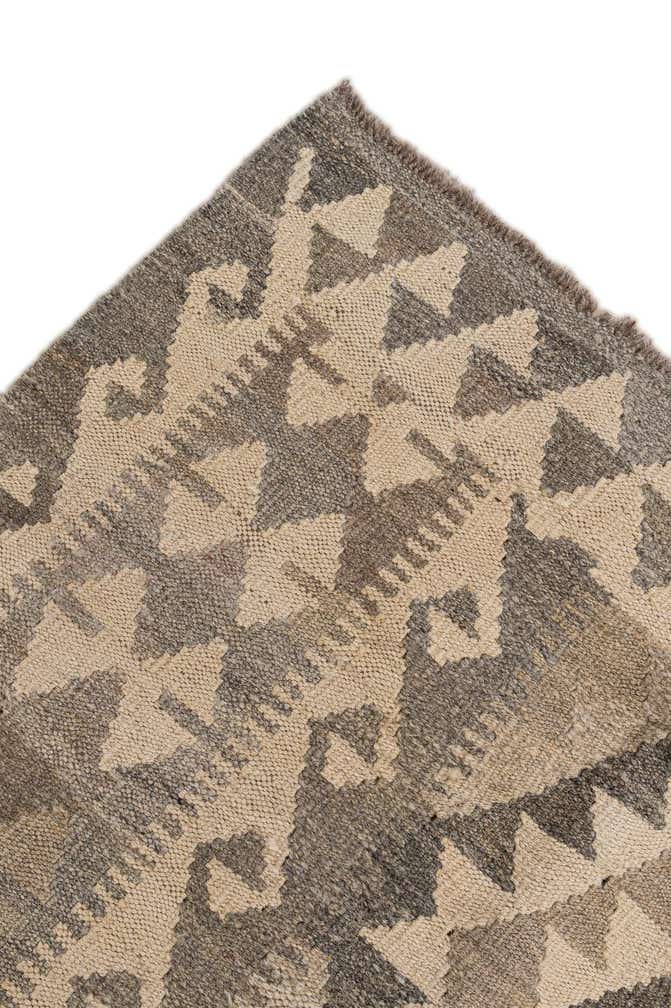 6' 8 x 9' 6 Hand Woven Kilim Maymana Wool Rug