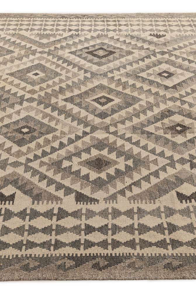 6' 8 x 9' 7 Hand Woven Kilim Maymana Wool Rug