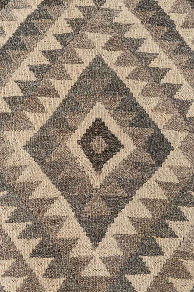 6' 8 x 9' 7 Hand Woven Kilim Maymana Wool Rug