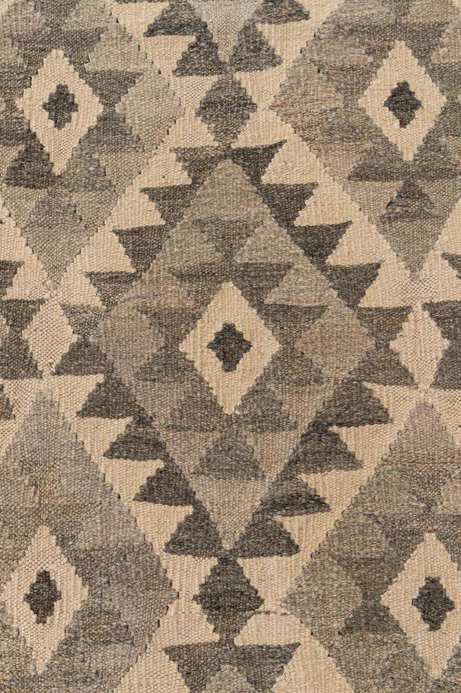 6' 8 x 9' 7 Hand Woven Kilim Maymana Wool Rug