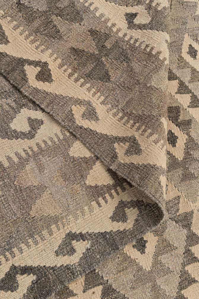 6' 8 x 9' 7 Hand Woven Kilim Maymana Wool Rug