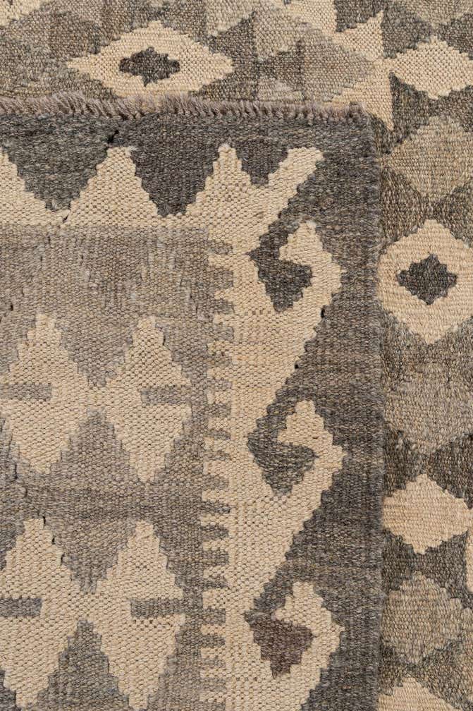 6' 8 x 9' 7 Hand Woven Kilim Maymana Wool Rug