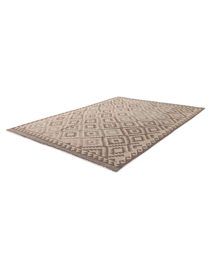 6' 5 x 9' 9 Hand Woven Kilim Maymana Wool Rug