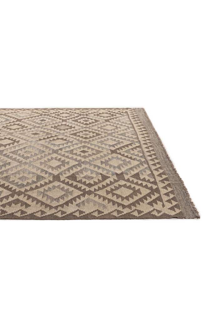 6' 5 x 9' 9 Hand Woven Kilim Maymana Wool Rug