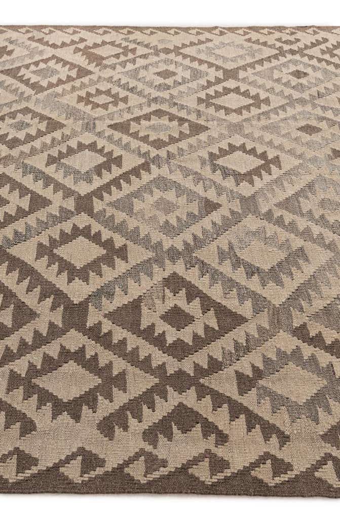 6' 5 x 9' 9 Hand Woven Kilim Maymana Wool Rug
