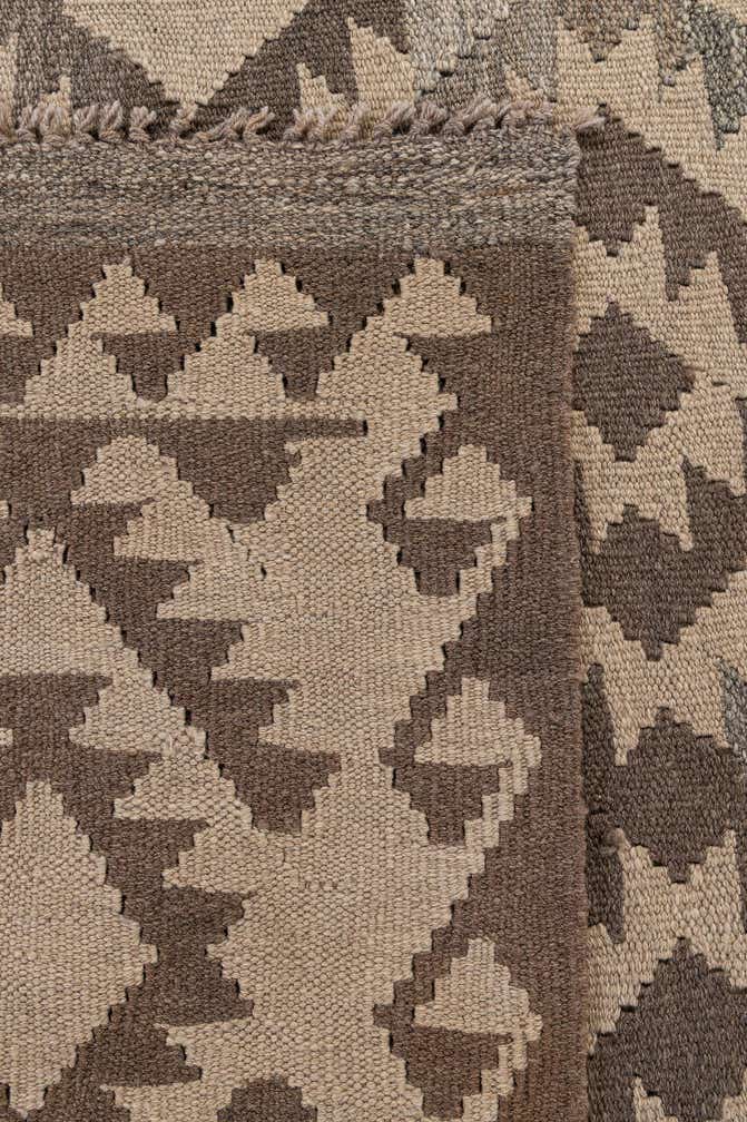 6' 5 x 9' 9 Hand Woven Kilim Maymana Wool Rug