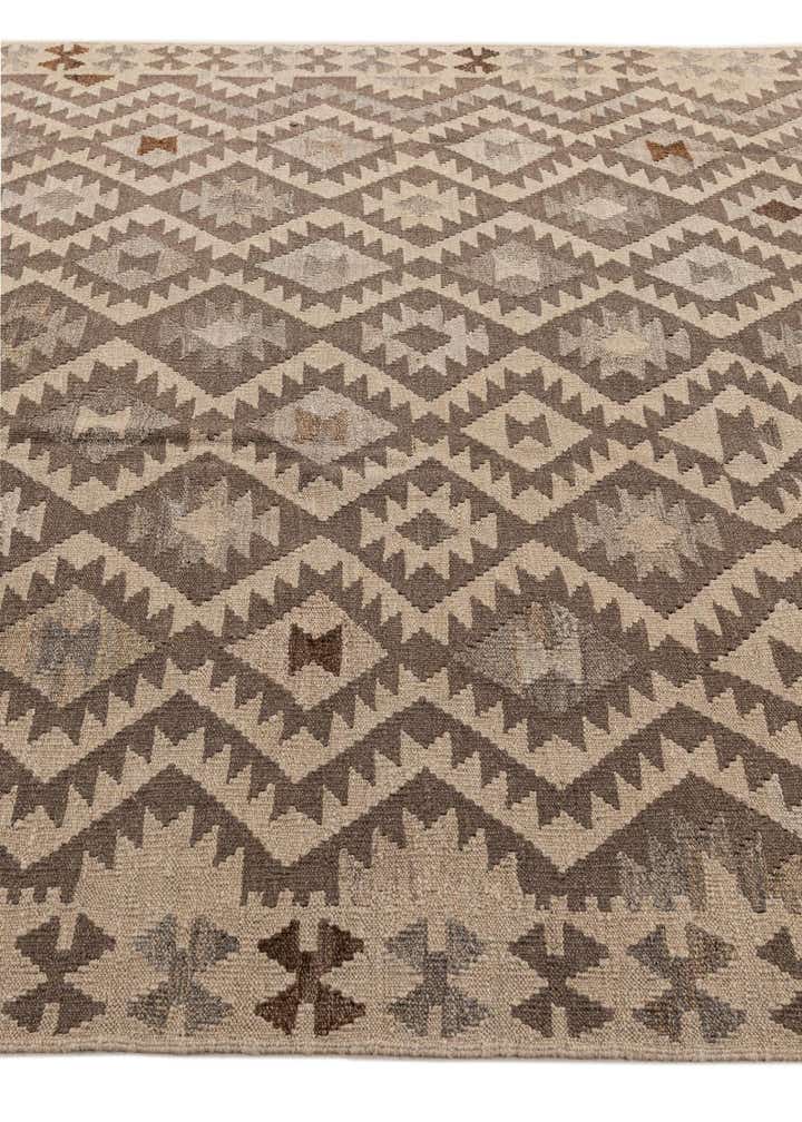 6' 8 x 9' 10 Hand Knotted Kilim Maymana Wool Rug