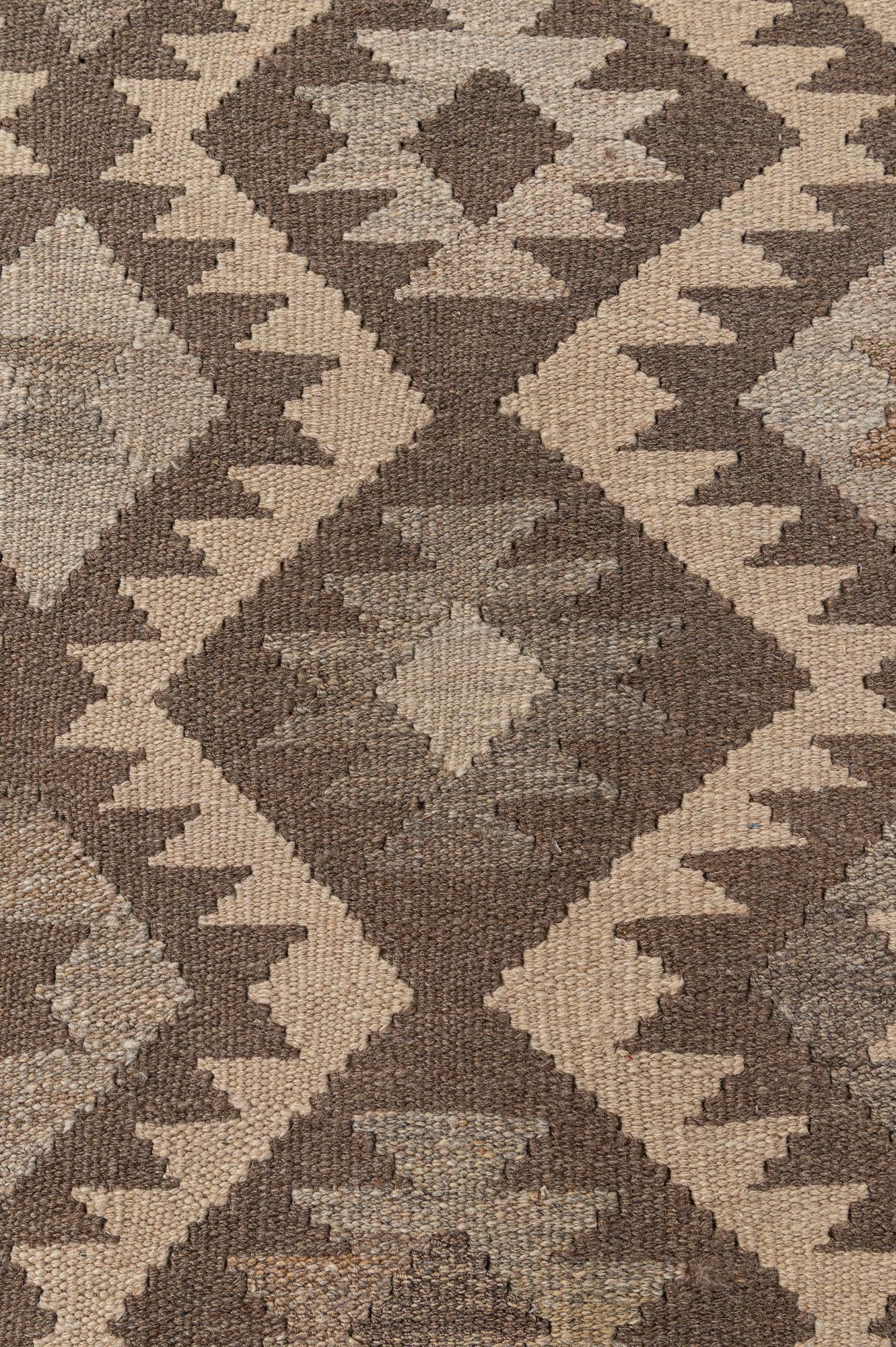 6' 8 x 9' 10 Hand Knotted Kilim Maymana Wool Rug