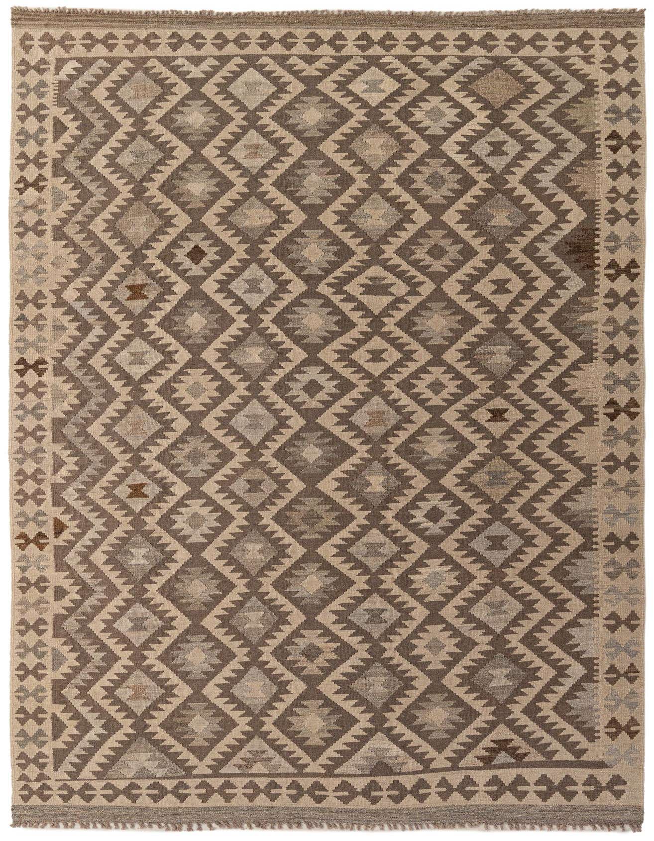 6' 8 x 9' 10 Hand Knotted Kilim Maymana Wool Rug