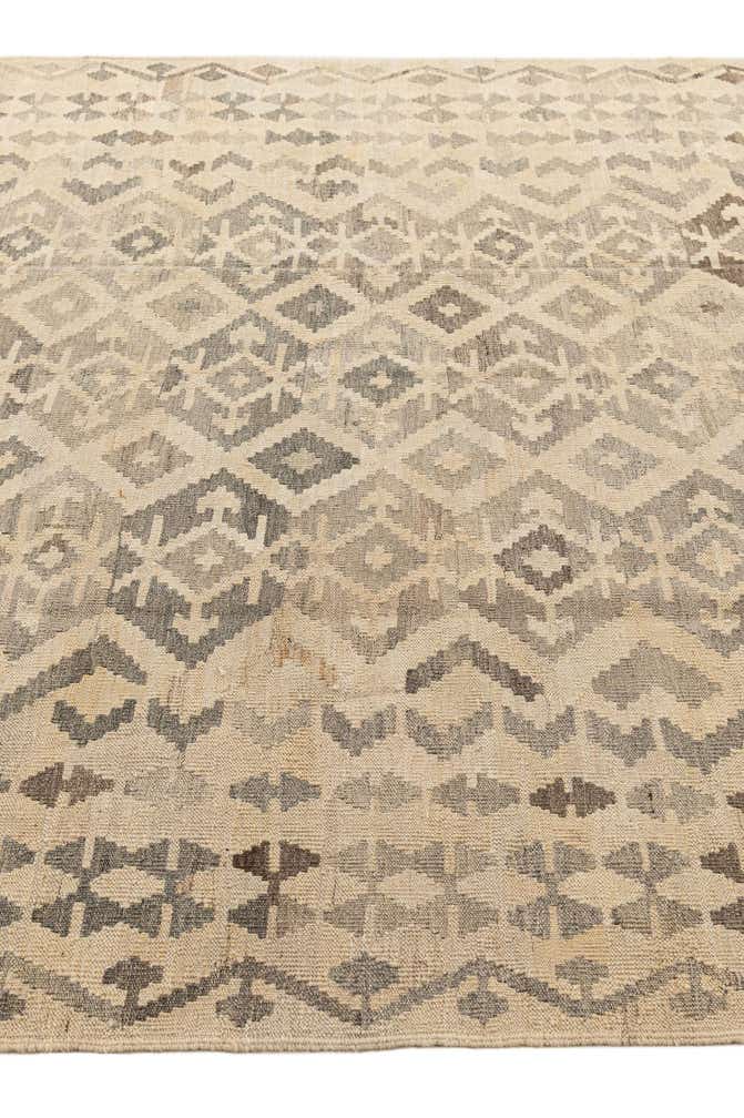 6' 9 x 9' 10 Hand Woven Kilim Maymana Wool Rug