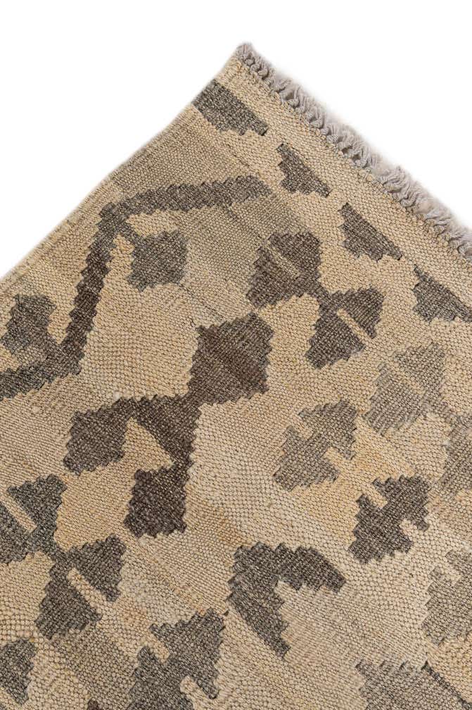 6' 9 x 9' 10 Hand Woven Kilim Maymana Wool Rug
