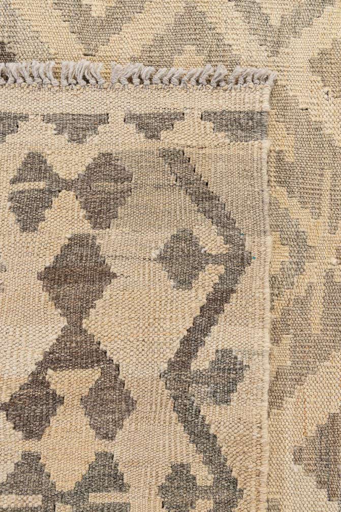 6' 9 x 9' 10 Hand Woven Kilim Maymana Wool Rug