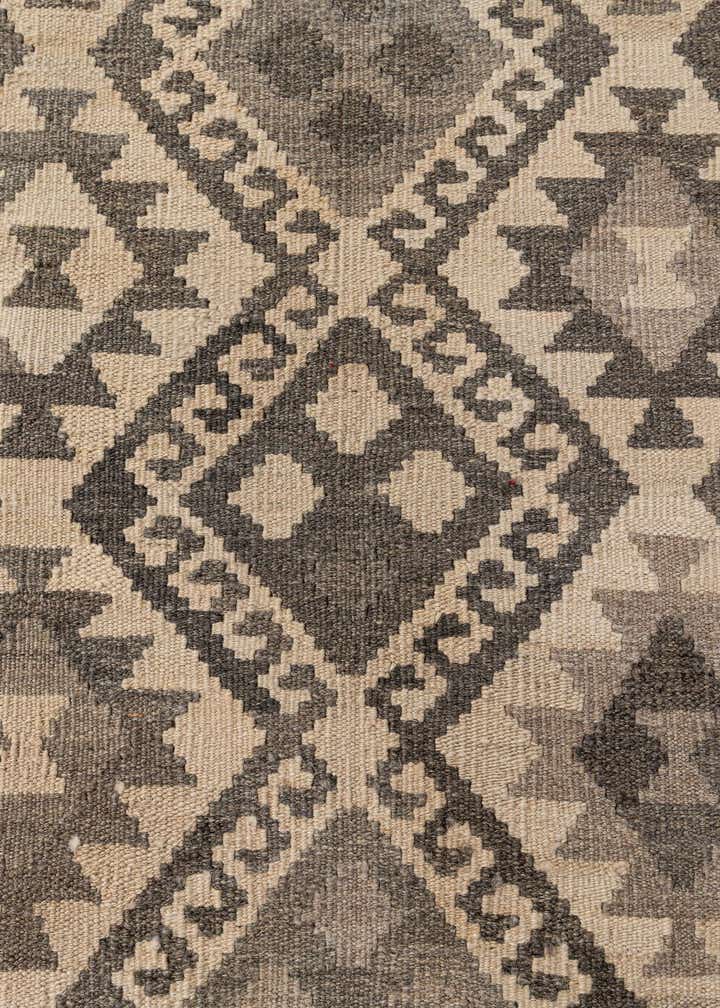 6' 8 x 9' 8 Hand Woven Kilim Maymana Wool Rug