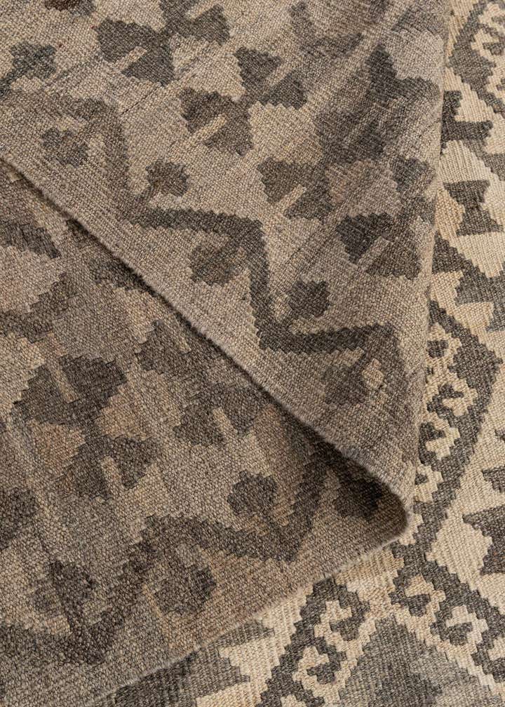 6' 8 x 9' 8 Hand Woven Kilim Maymana Wool Rug