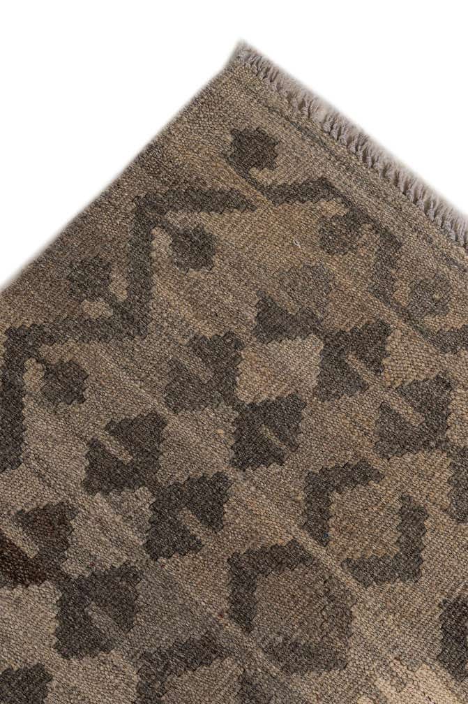 6' 8 x 9' 8 Hand Woven Kilim Maymana Wool Rug