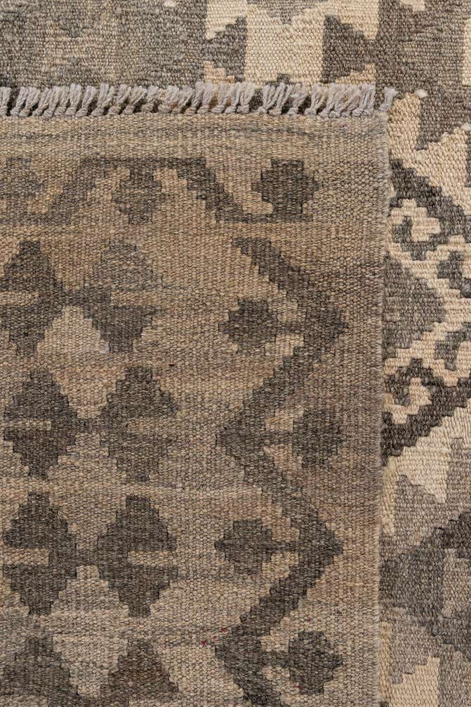 6' 8 x 9' 8 Hand Woven Kilim Maymana Wool Rug