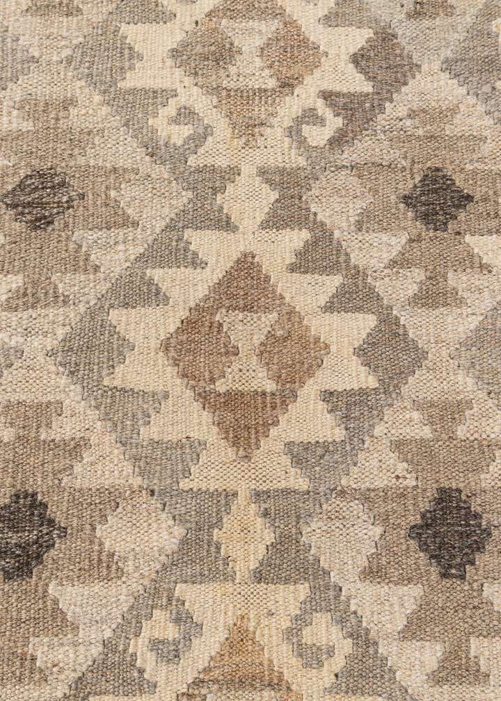 6' 9 x 9' 11 Hand Woven Kilim Maymana Wool Rug