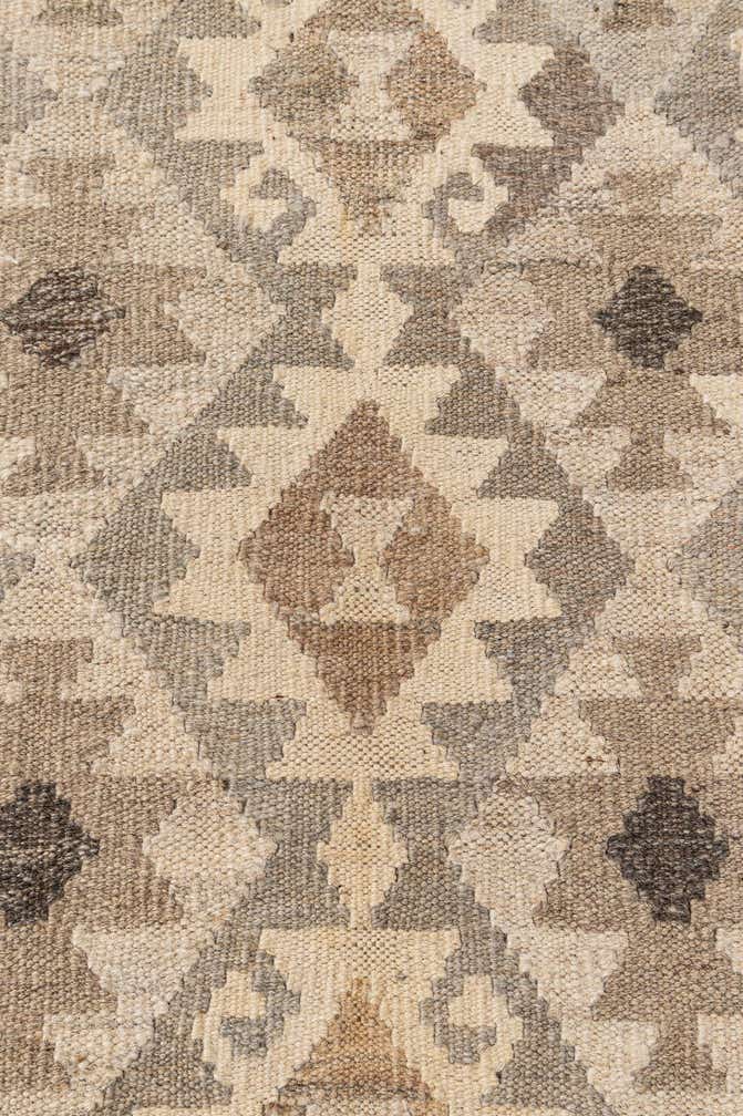 6' 9 x 9' 11 Hand Woven Kilim Maymana Wool Rug