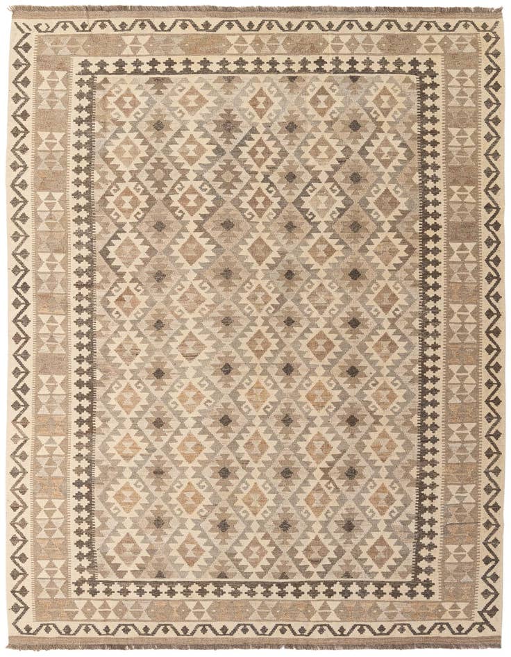Detail image of 6' 9 x 9' 11 Hand Woven Kilim Maymana Wool Rug