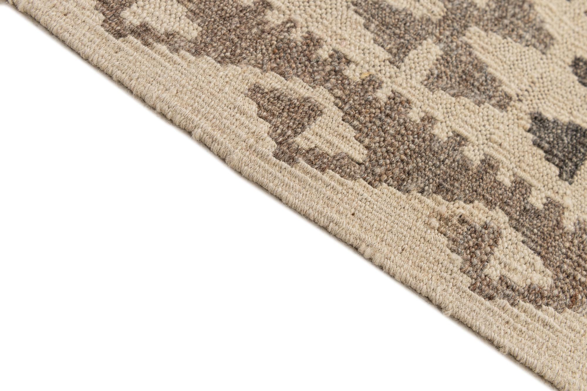 6' 7 x 10' Hand Woven Kilim Maymana Wool Rug