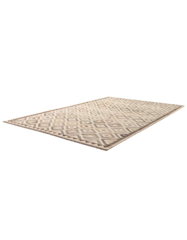 6' 7 x 10' 1 Hand Woven Kilim Maymana Wool Rug