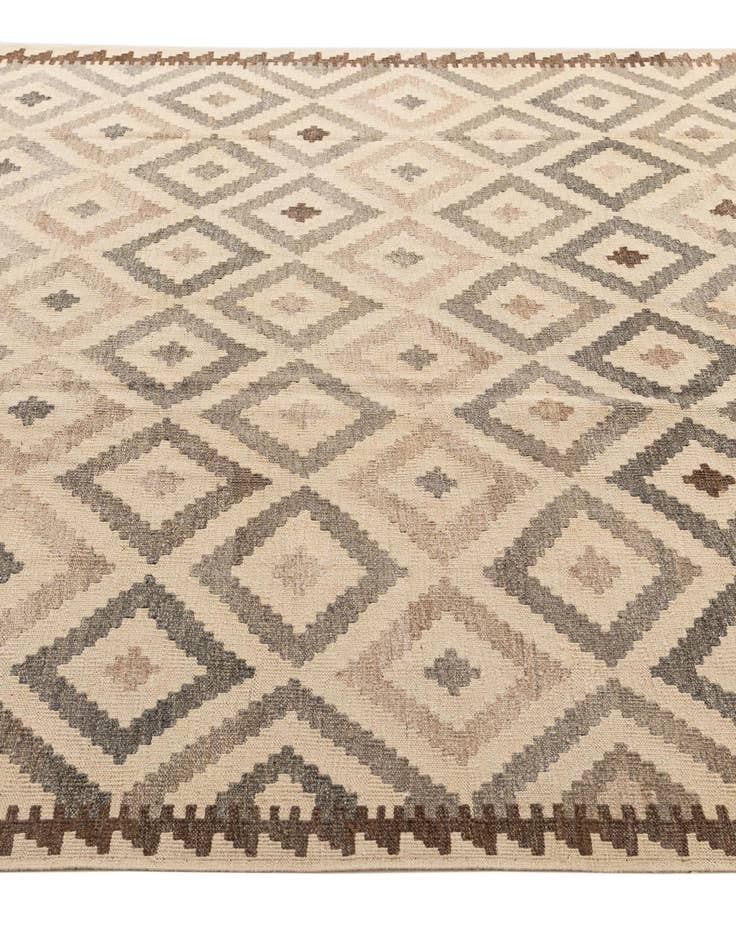 Detail image of 6' 7 x 10' 1  Hand Woven Kilim Maymana Wool Rug