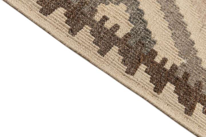 6' 7 x 10' 1 Hand Woven Kilim Maymana Wool Rug