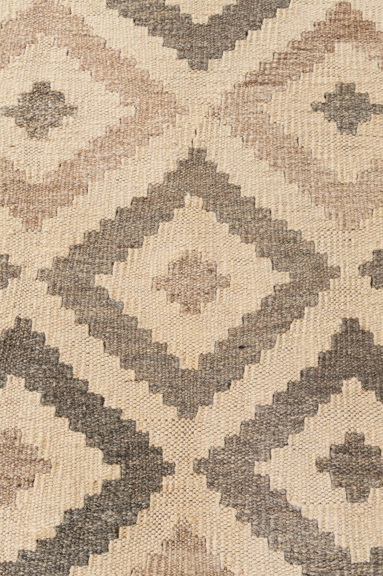 6' 7 x 10' 1 Hand Woven Kilim Maymana Wool Rug