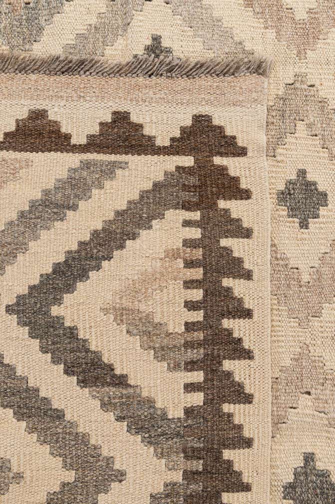 6' 7 x 10' 1 Hand Woven Kilim Maymana Wool Rug