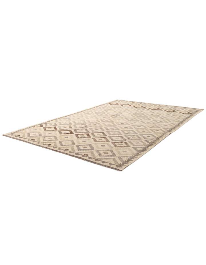 6' 7 x 10' 1 Hand Woven Kilim Maymana Wool Rug