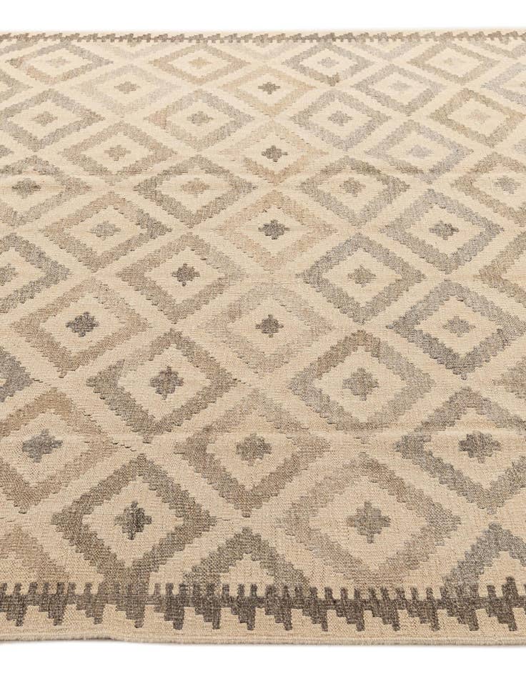 Detail image of 6' 7 x 10' 1 Hand Woven Kilim Maymana Wool Rug