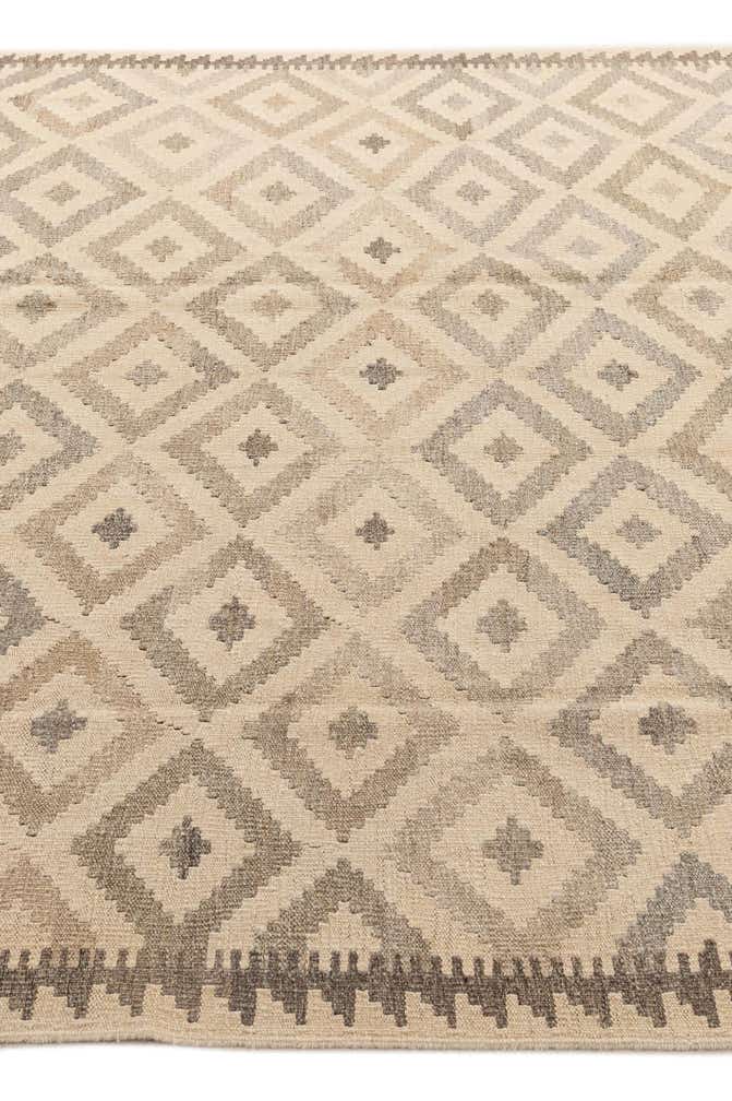 6' 7 x 10' 1 Hand Woven Kilim Maymana Wool Rug