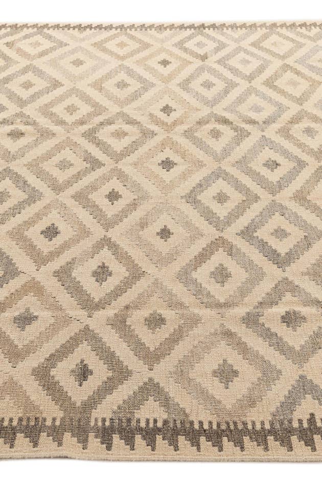 Detail image of 6' 7 x 10' 1 Hand Woven Kilim Maymana Wool Rug